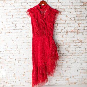 chinese dress ladies Mini Lace Dress – bebe main image 1